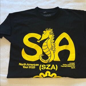 SZA Concert Tee Adult Medium 2023 North American Tour Black Seahorse